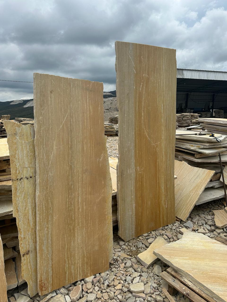 DAFFODIL YELLOW Quartzite Natural Split-Face Rectangle Free Lengths Large Planks Random Edge Paver Flagstone