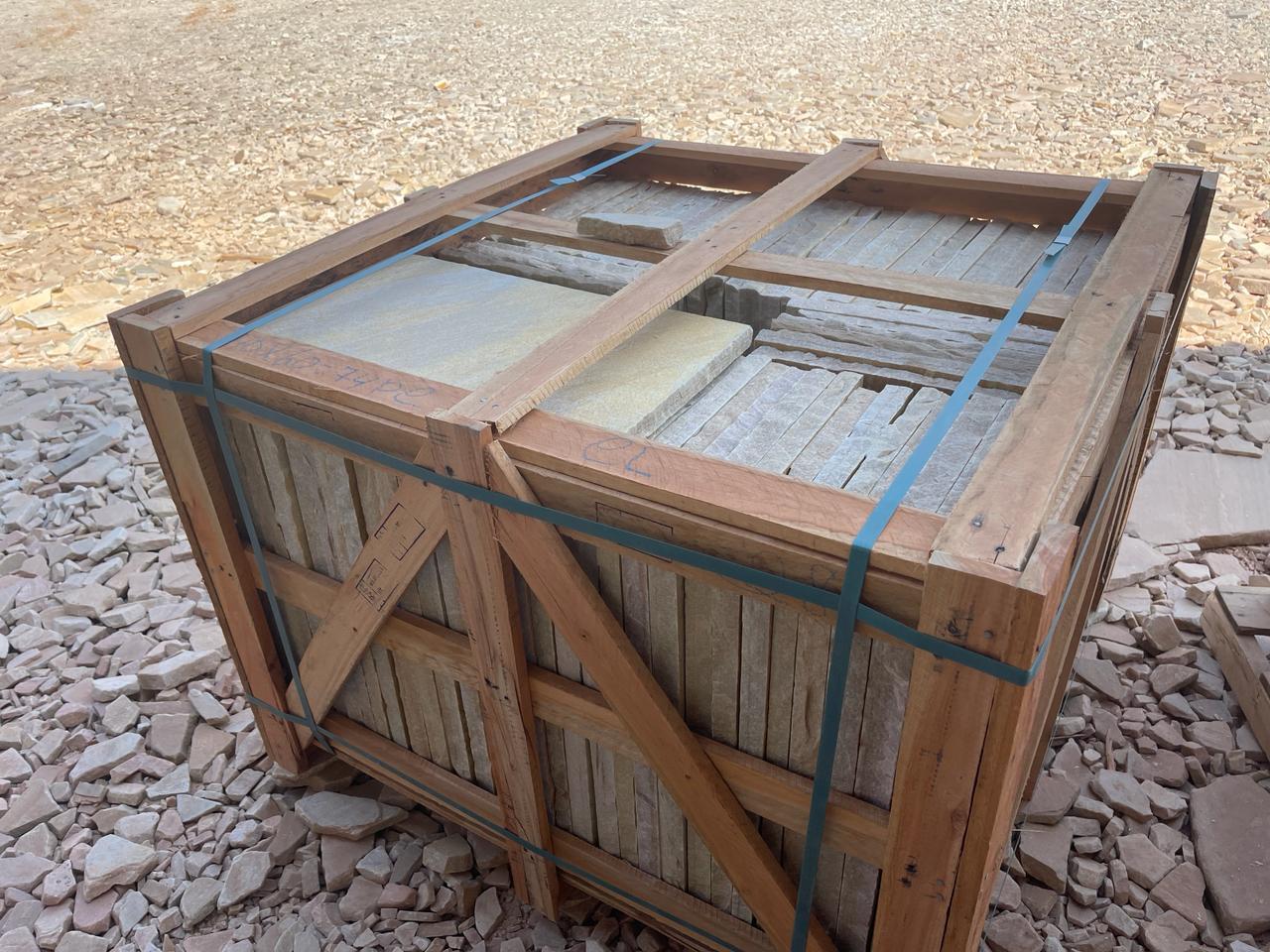 DAFFODIL YELLOW Quartzite Natural Split-Face Rectangle Free Lengths Small Planks Random Edge Paver Flagstone