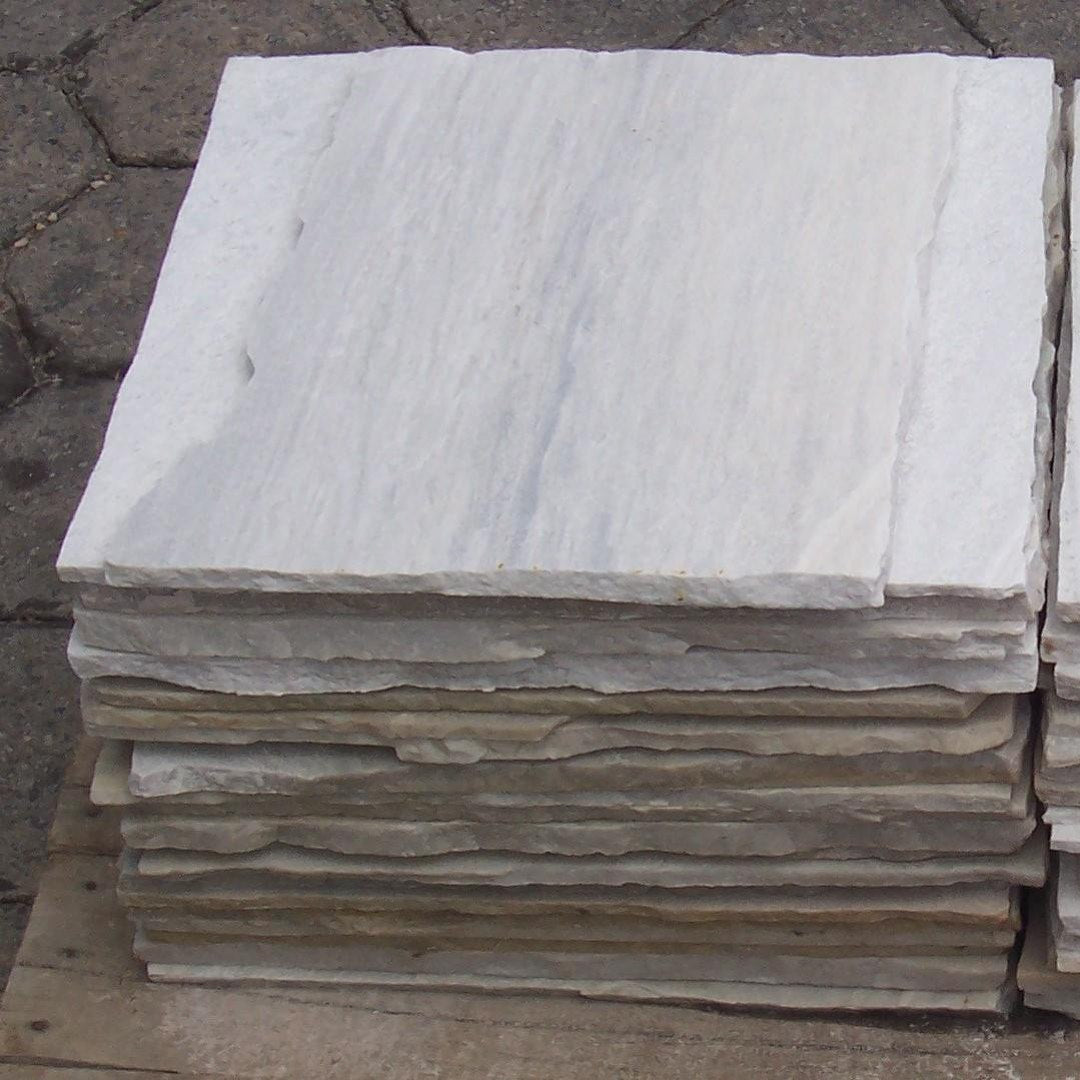 LILLY WHITE Quartzite Natural Split-Face Straight Irregular Edge Paver Flagstone