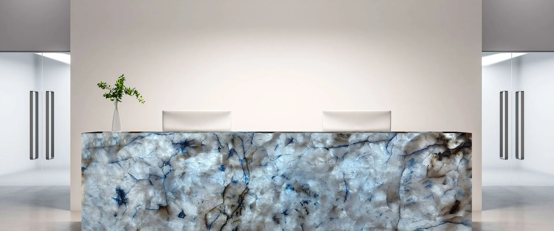 BLUE CRYSTAL Quartzite Polished Slab