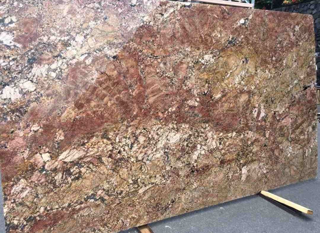Bordeaux Granite Slab Hawaii Stone Imports