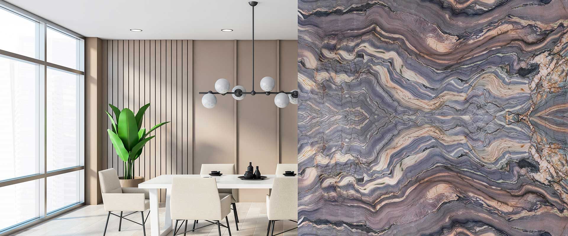 EXPLOSION BLUE Quartzite Polished Slab