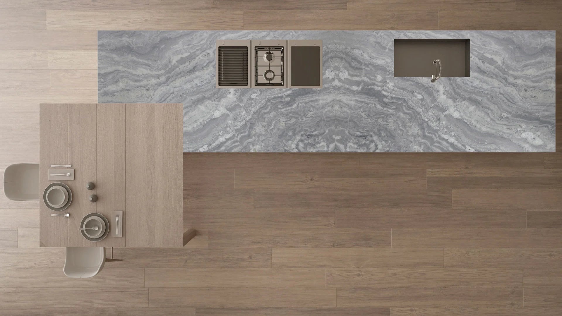 TESORO GRIGIO Marble Polished Slab