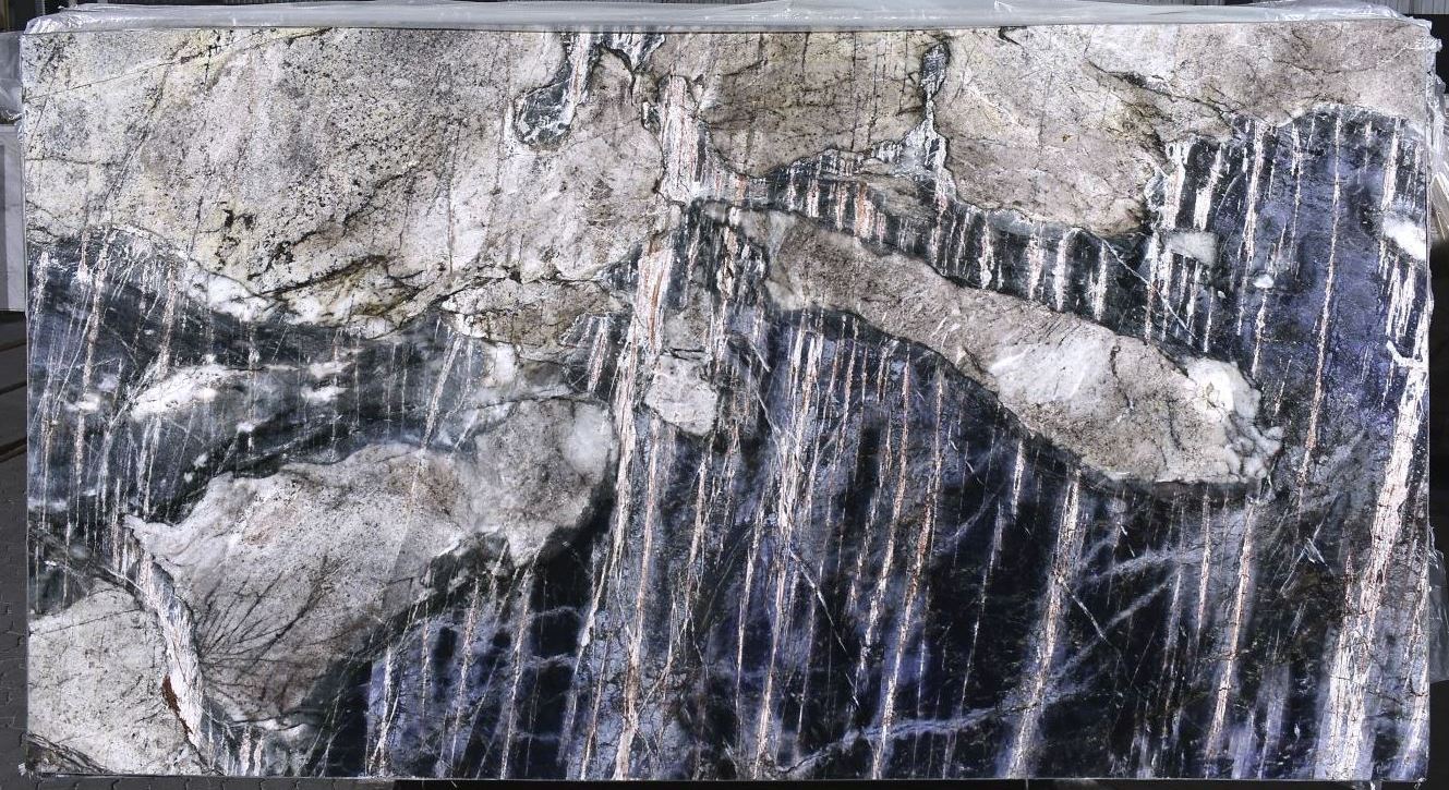 ABSTRACT BLUE Semi Precious Sodalite Polished Slab