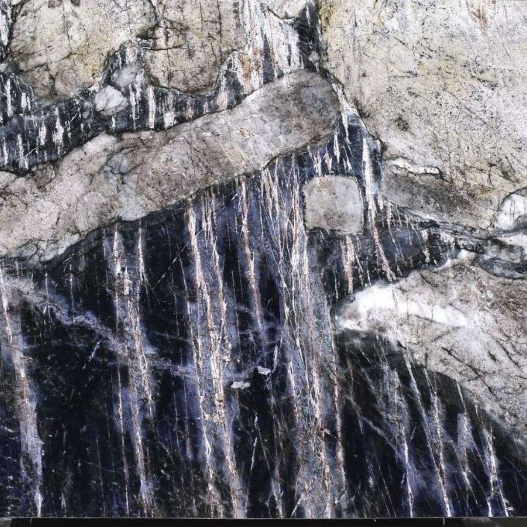 ABSTRACT BLUE Semi Precious Sodalite Polished Slab