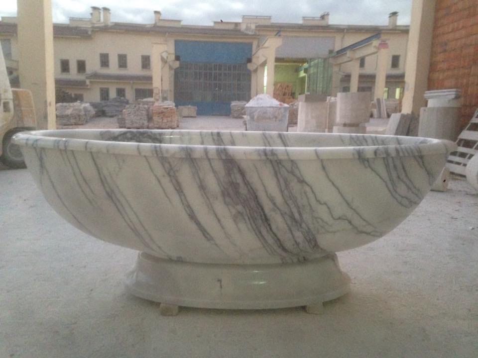 ANATOLIA Marble Polished Elongated Oval Bathtub