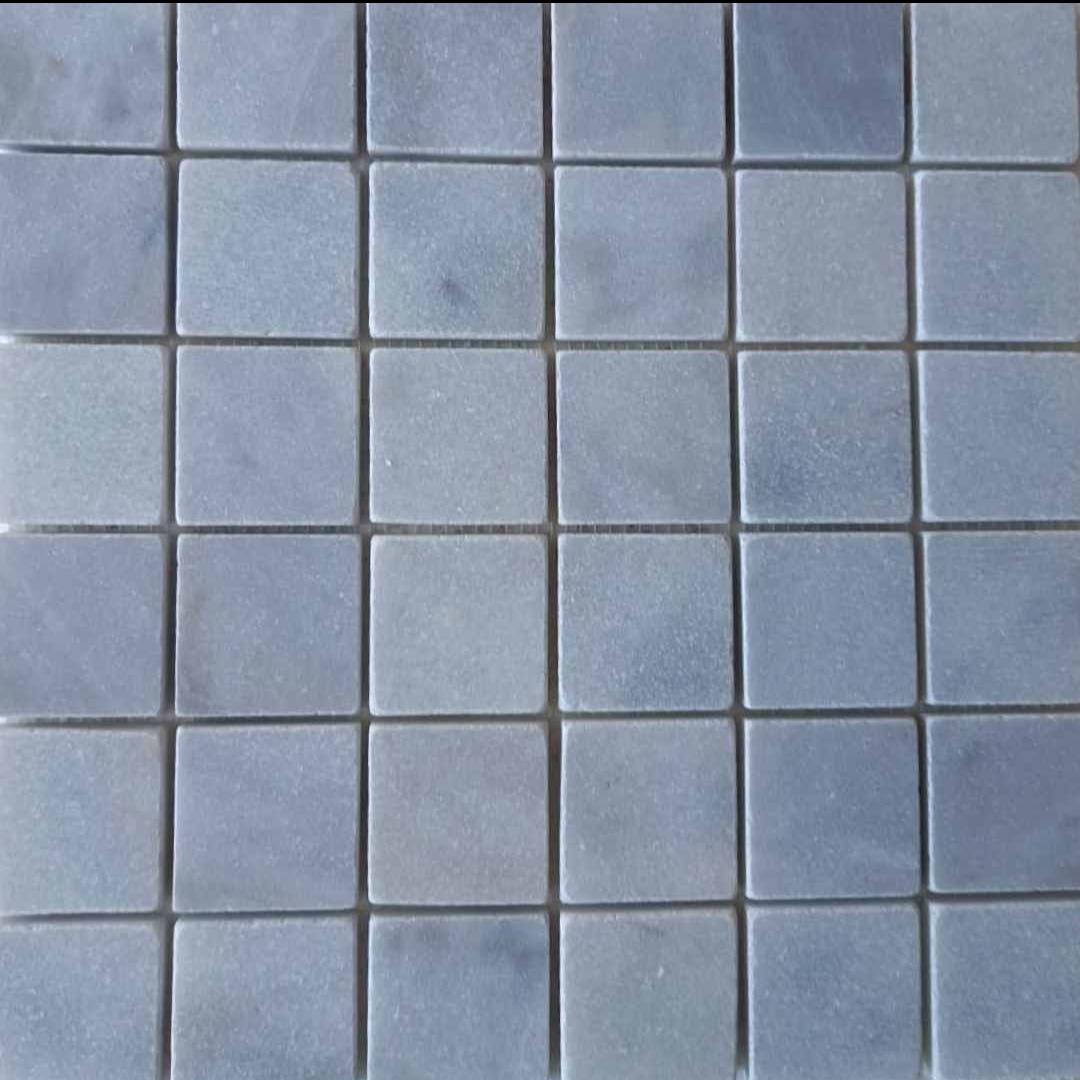 BIANCO GREY Squares 2"X2" Tumbled Mosaic