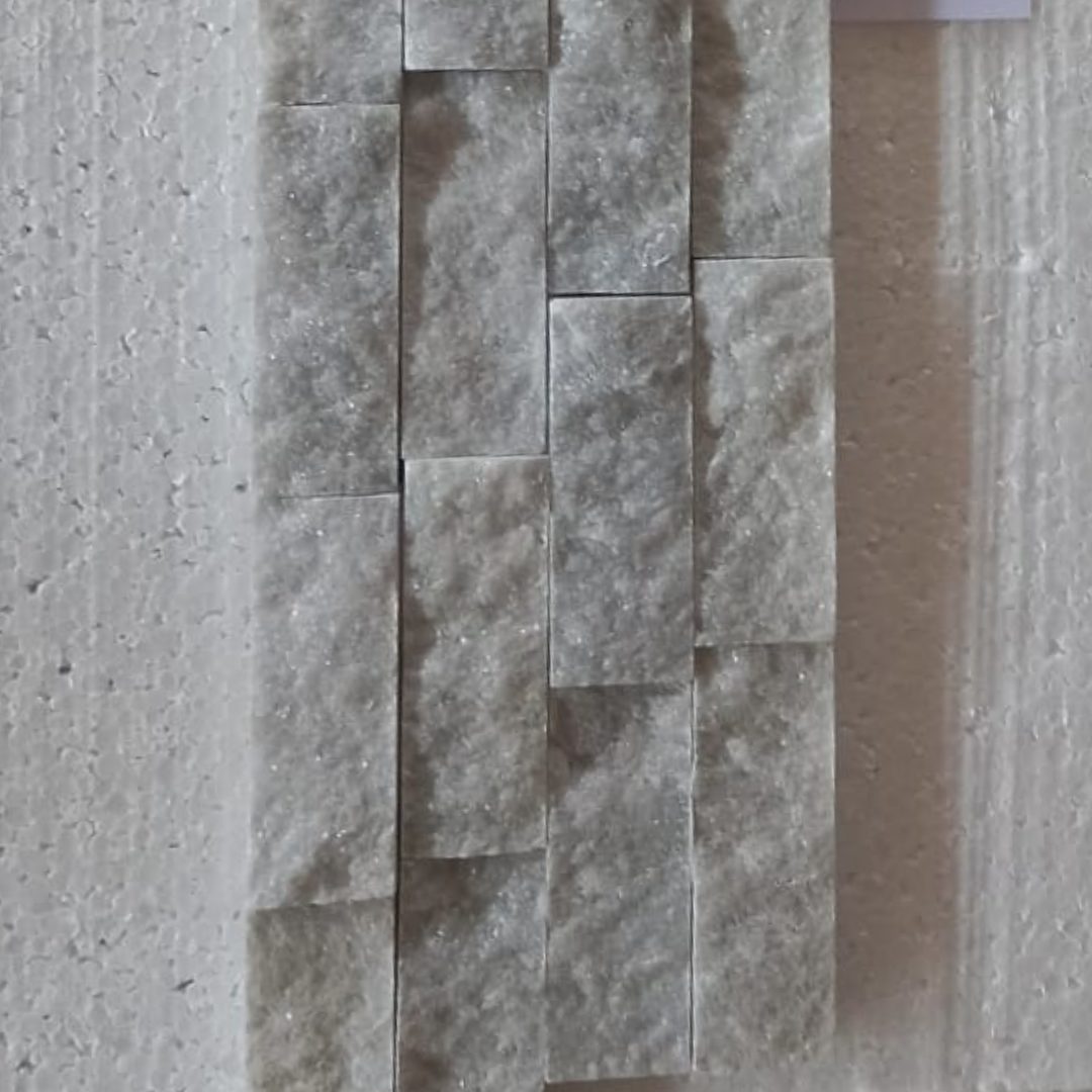 BIANCO GREY Stacked Splitface Cladding