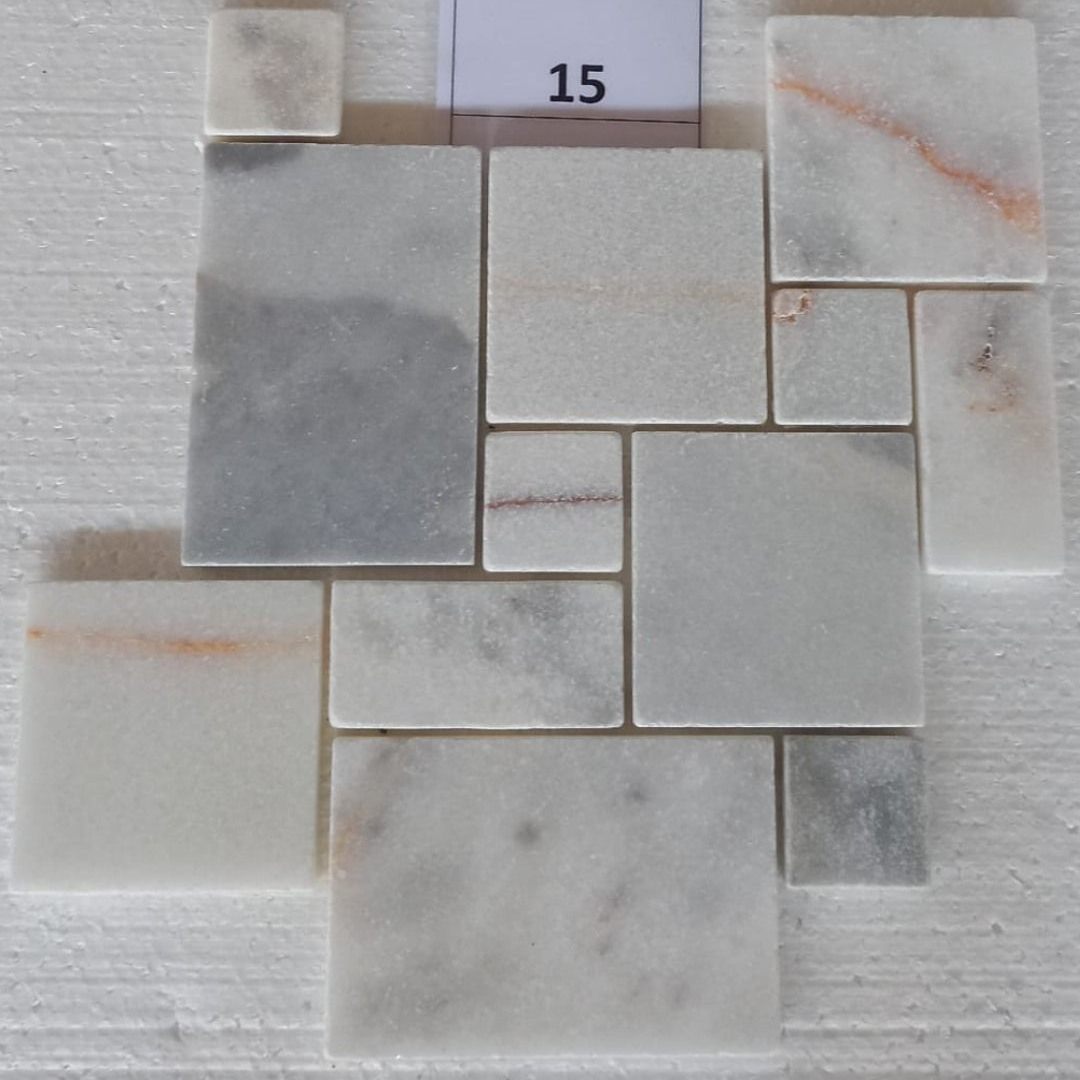 BIANCO VENUS Ashlar Tumbled Mosaic