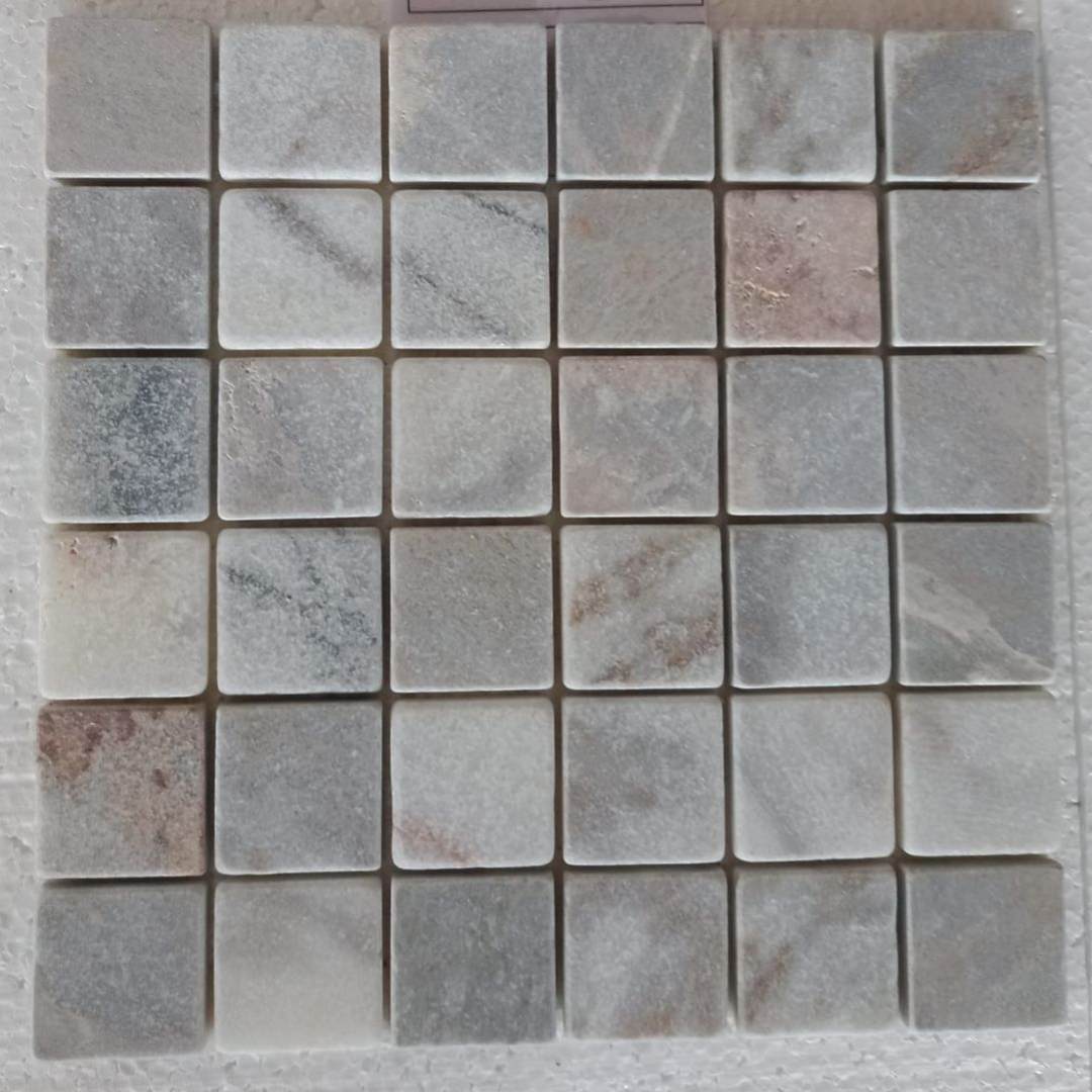 BIANCO VENUS Squares 2"X2" Tumbled Mosaic