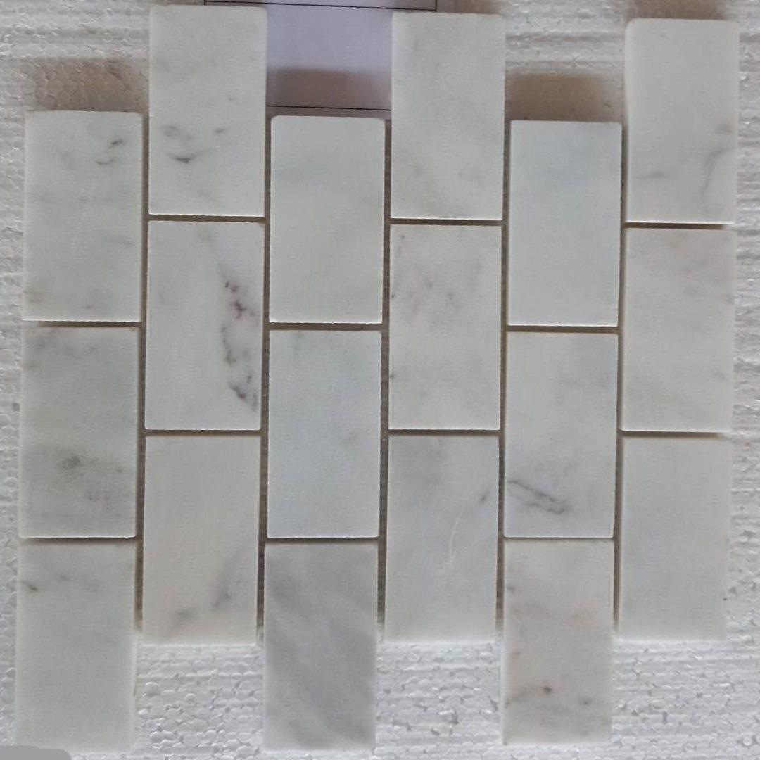 BIANCO WHITE Brick 2"X4" Polished Mosaic