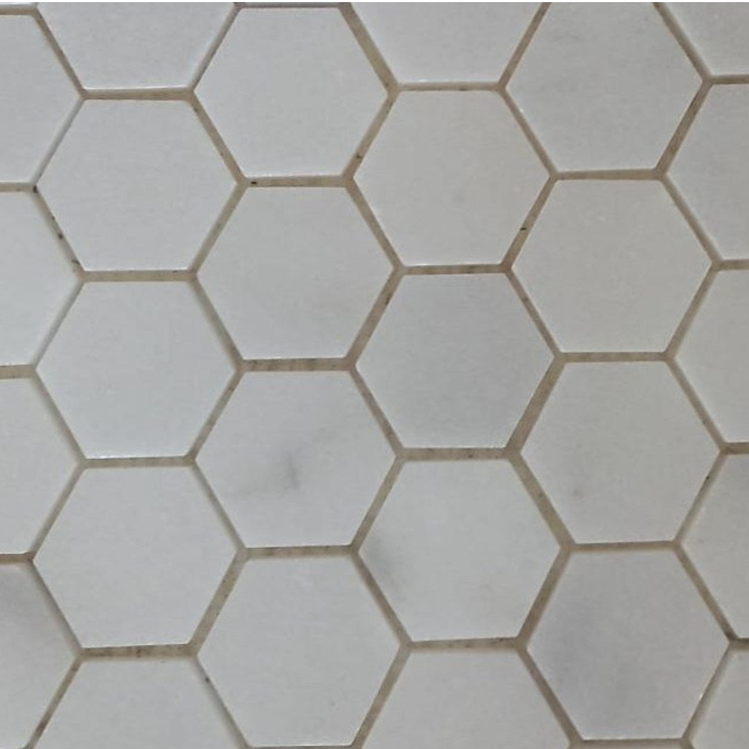 BIANCO WHITE Hexagon Polished Mosaic
