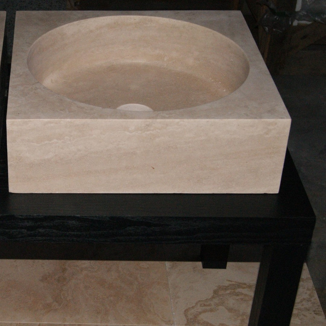 CLASSIC MEDIUM Travertine Honed/Filled, Straight & Round Sink