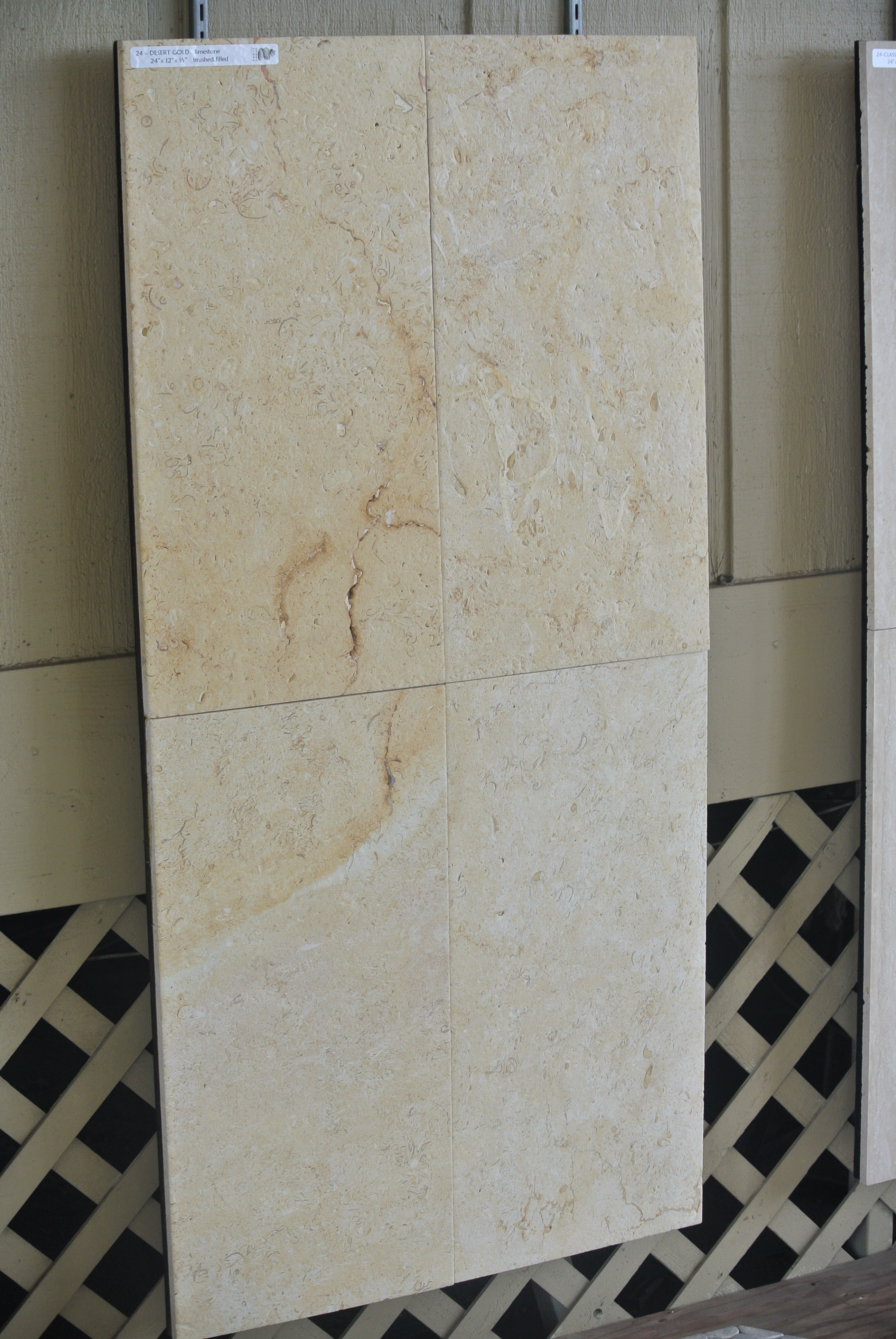 DESERT GOLD Limestone Brushed/Filled Tile