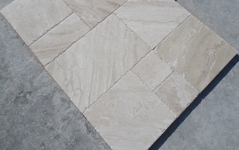 DIANE ROYAL Marble Brushed Chiseled Edge Tile