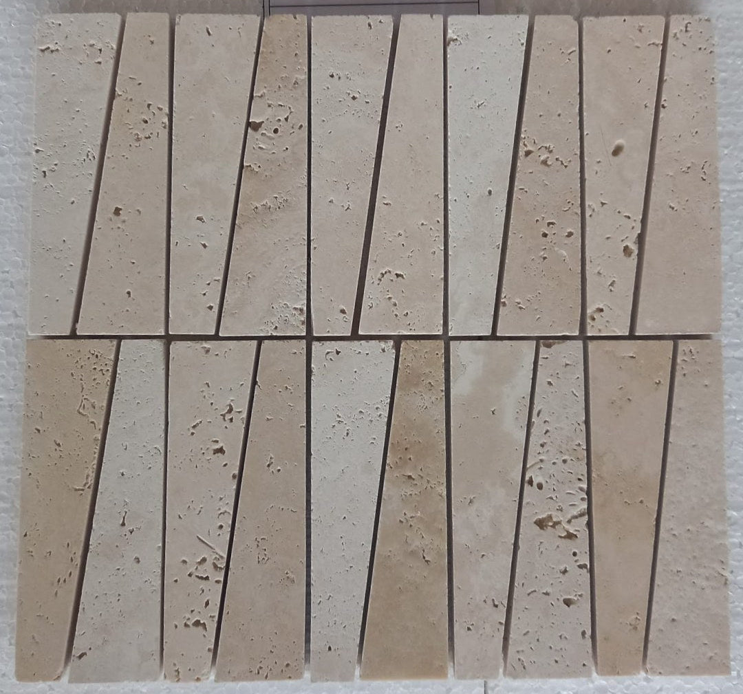 LIGHT BEIGE Trapezoid Honed Mosaic