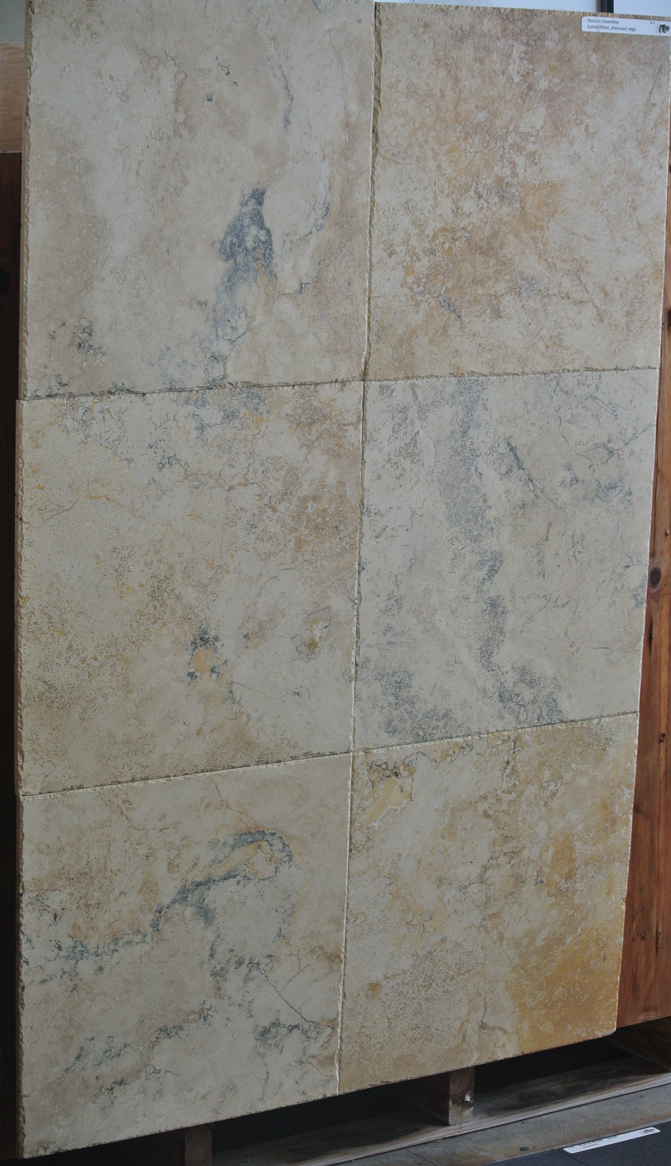 PANIOLO Travertine Honed-Filled Distressed Edge Tile