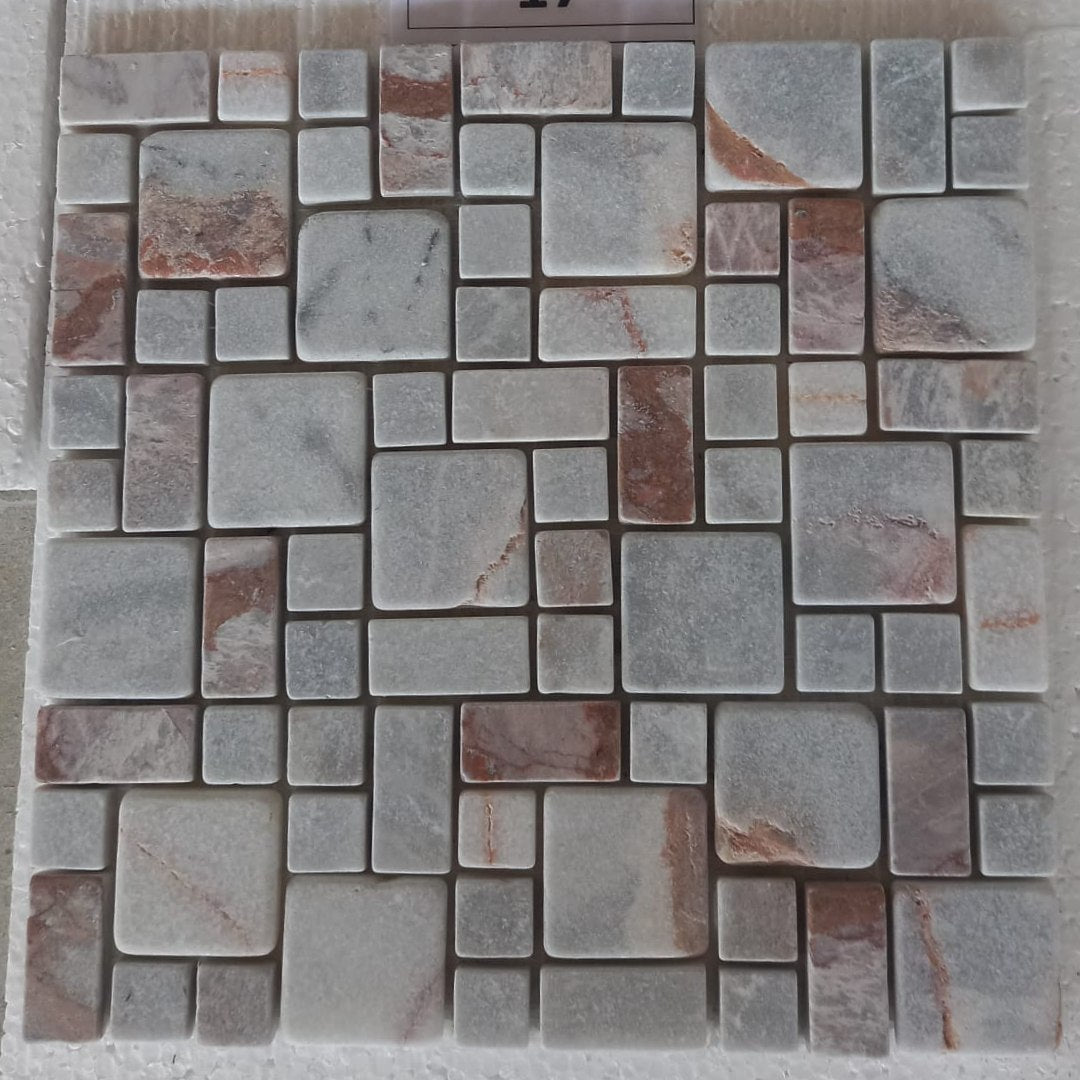 BIANCO VENUS Roman Mini 12"x12" Tumbled Mosaic