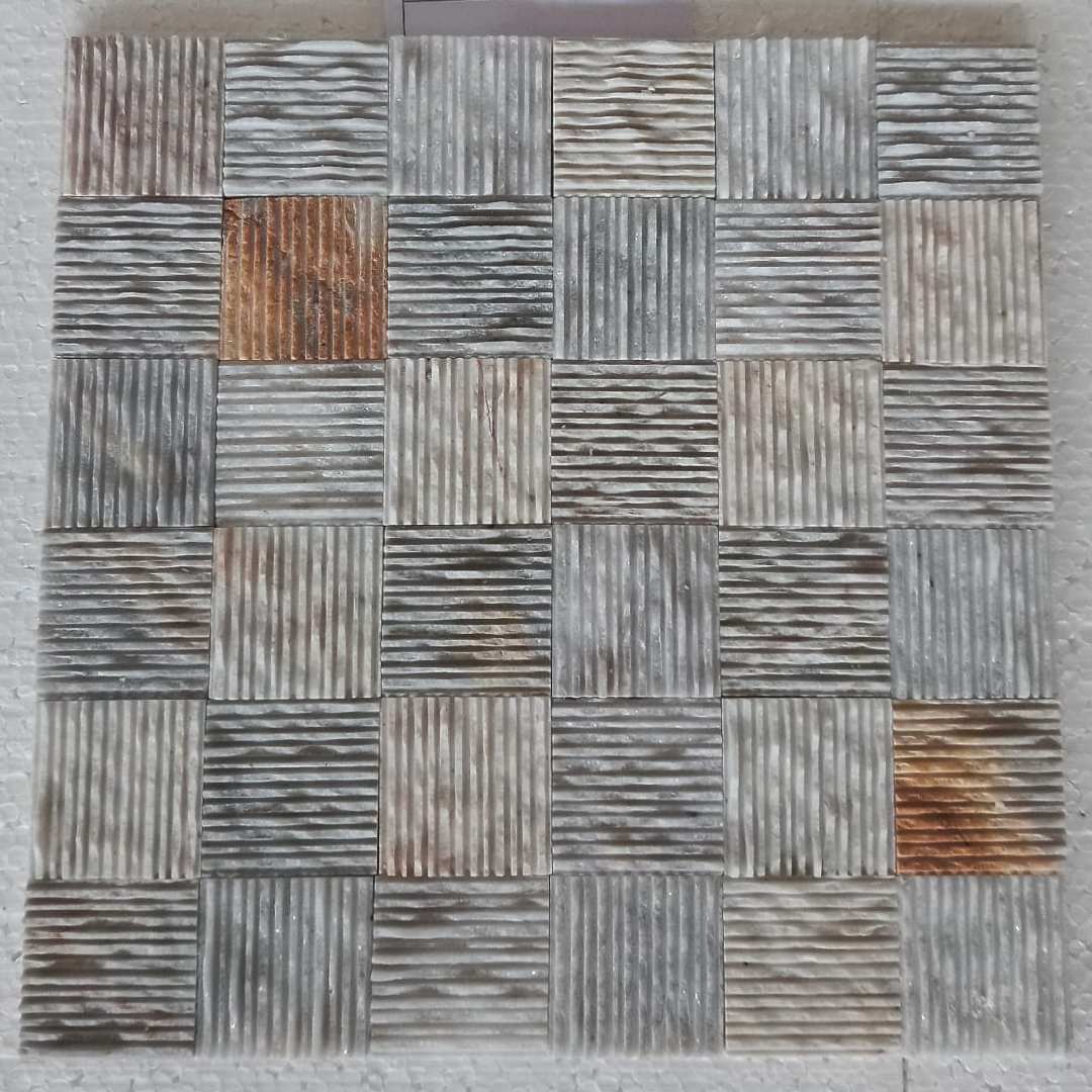 BIANCO VENUS Crossroads 12"x12" Combed Mosaic