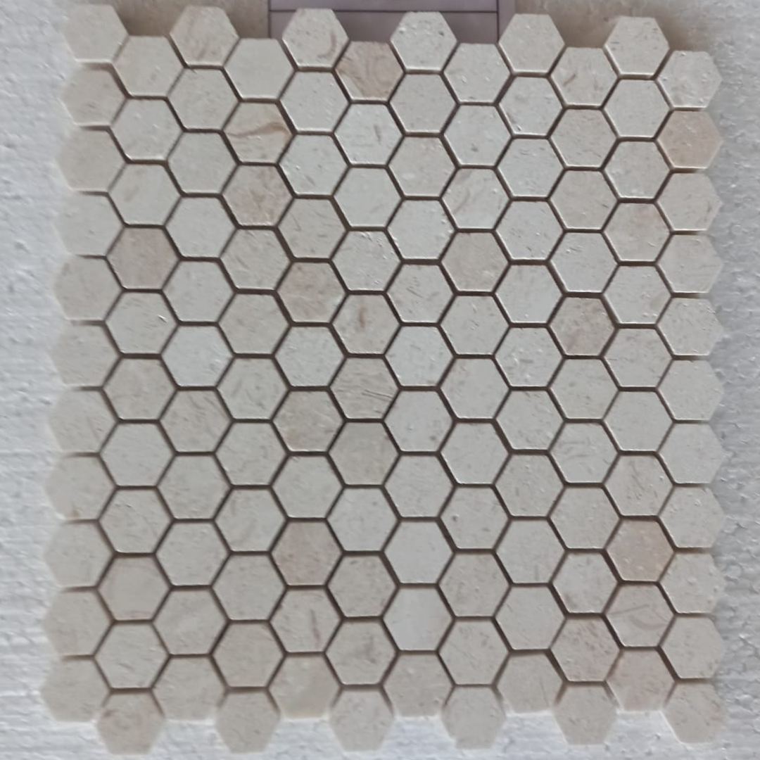 LYMRA Hexagon Mini 12"x12" Honed Mosaic