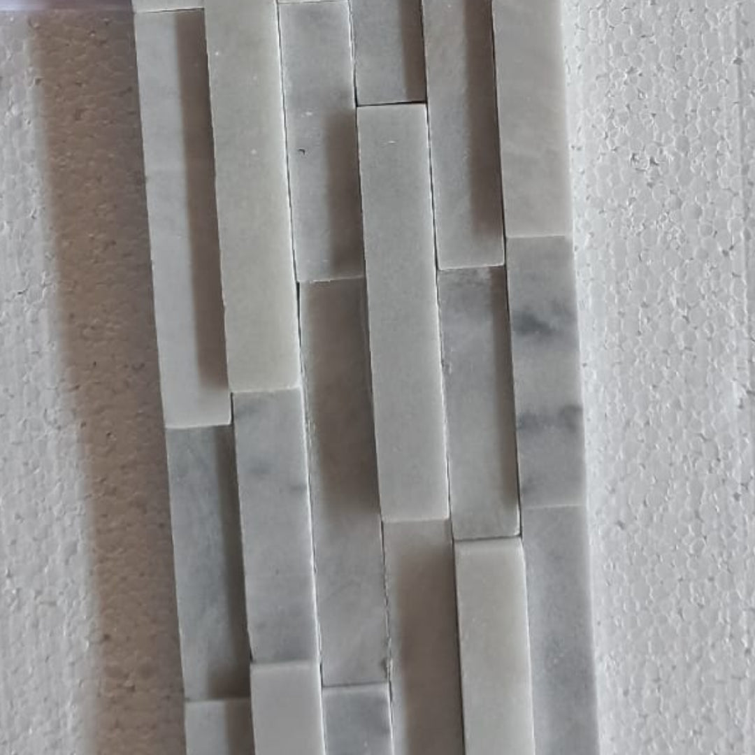 BIANCO GREY Stacked 3d Honed Cladding