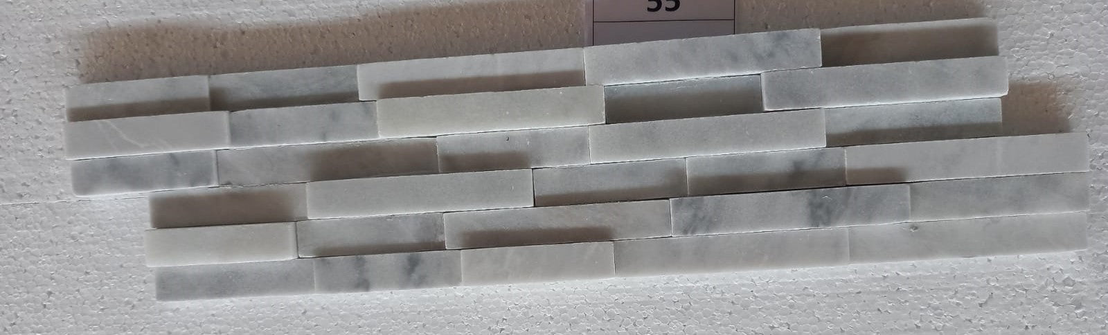 BIANCO GREY Stacked 3d Honed Cladding