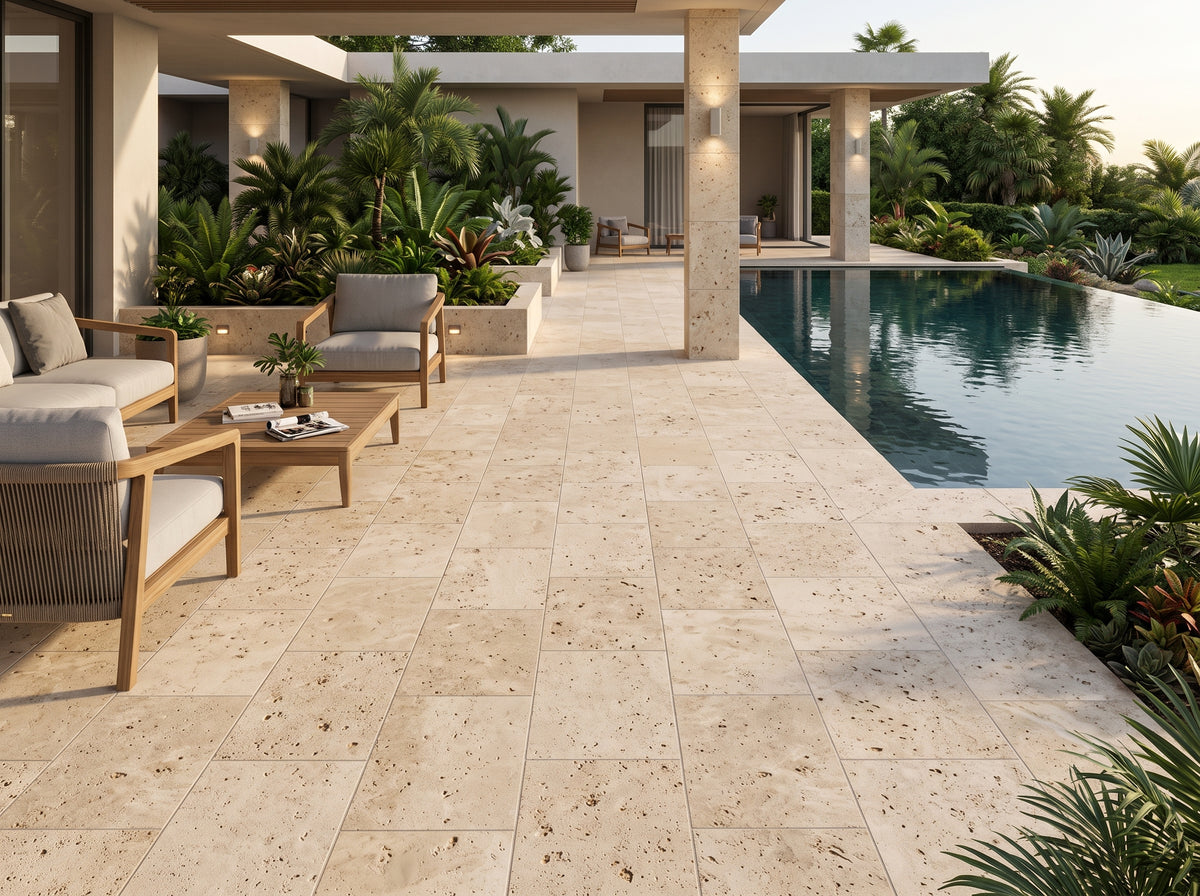 CORAL CLASSIC Brushed & Unfilled Tile