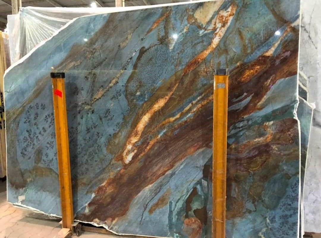 Blue Louise Quartzite Slab Hawaii Stone Imports