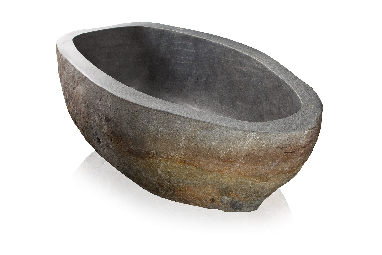 AMAZONAS River Stone Honed/Filled interior & Natural exterior Bathtub