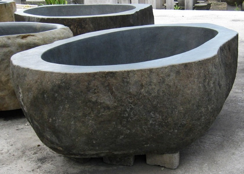 SILVERBROOK River Stone Honed/Filled interior & Natural exterior Bathtub