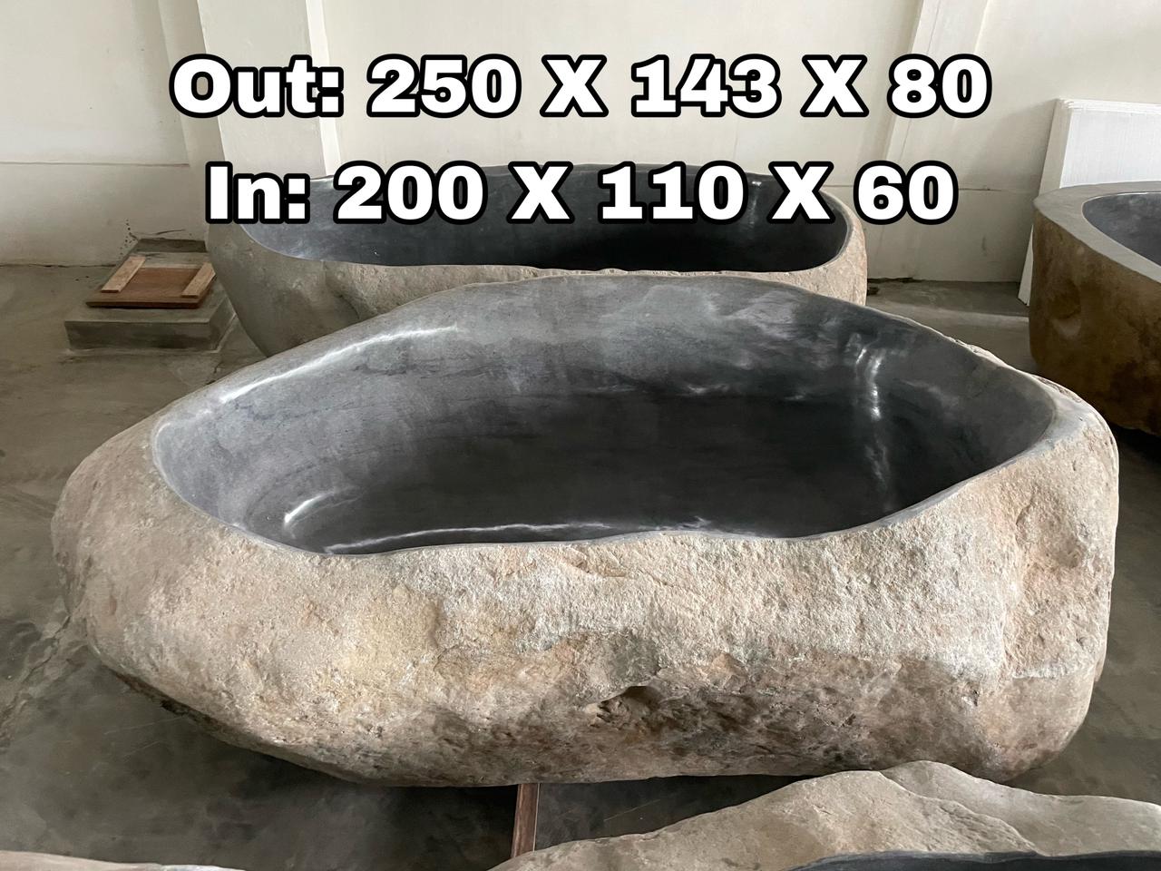 GREY GRANITE Natural hand carved made out of 99"x56"x31" Bathtub