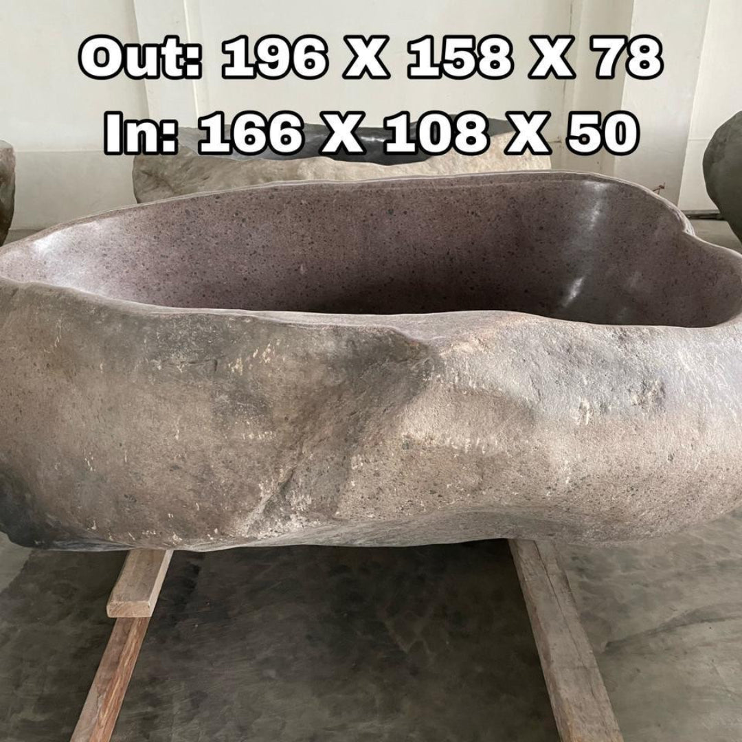 GREY GRANITE Natural hand carved made out of 77"x62"x31" Bathtub