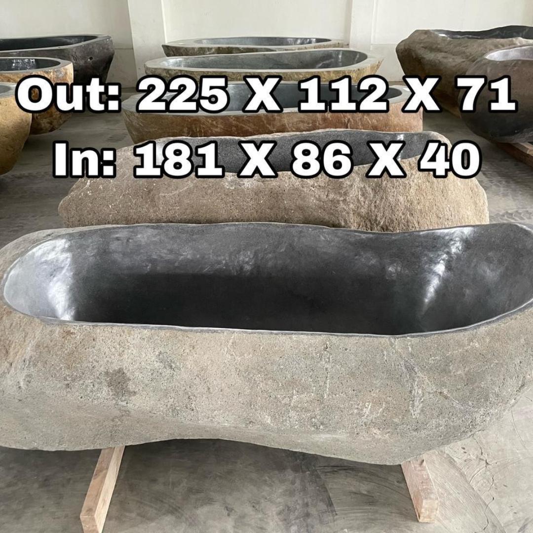 GREY GRANITE Natural hand carved made out of 89"x44"x28" Bathtub