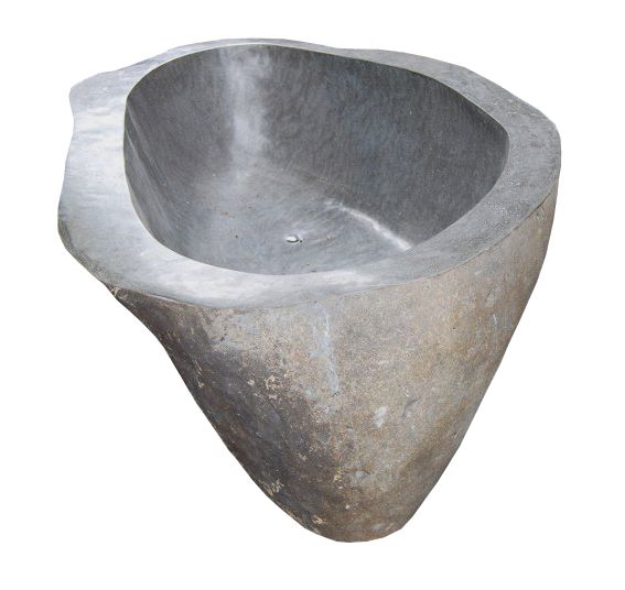 MOSSWOOD River Stone Honed/Filled interior & Natural exterior Bathtub