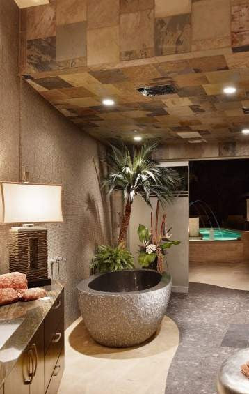 NORTHERN SOLID BLACK Basalt honed/filled interior & rough picked exterior- Oval-in Bathtub