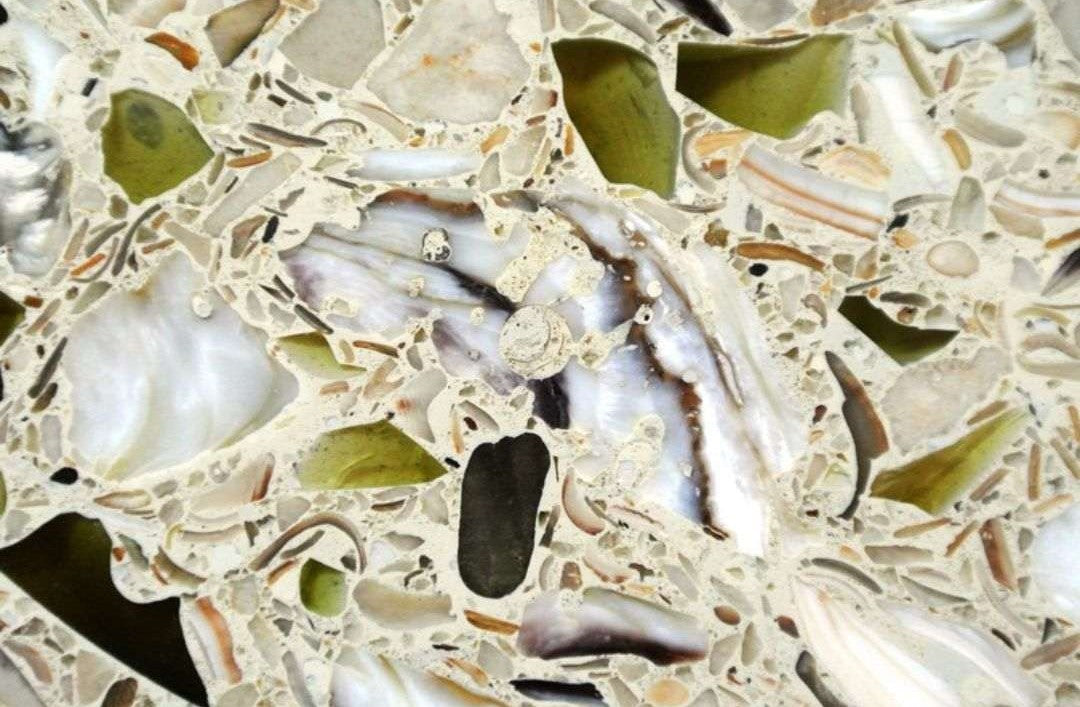 Avocado Glacier Eco Quartz Slab Hawaii Stone Imports