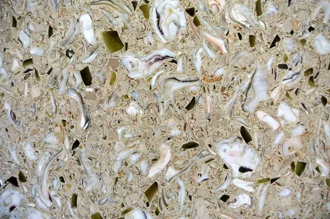 Avocado Glacier Eco Quartz Slab Hawaii Stone Imports