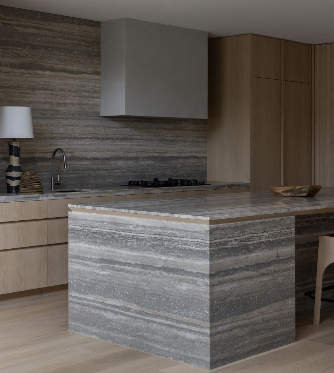 OCEAN BLUE Travertine Honed-Filled Slab