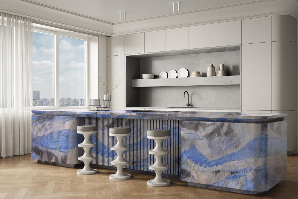 BLUE MACAUBAS INFINITY Quartzite Polished Slab