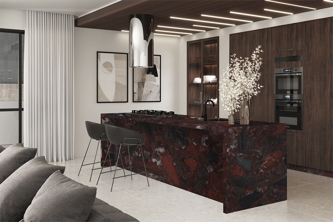 IRON RED Quartzite Polished Slab