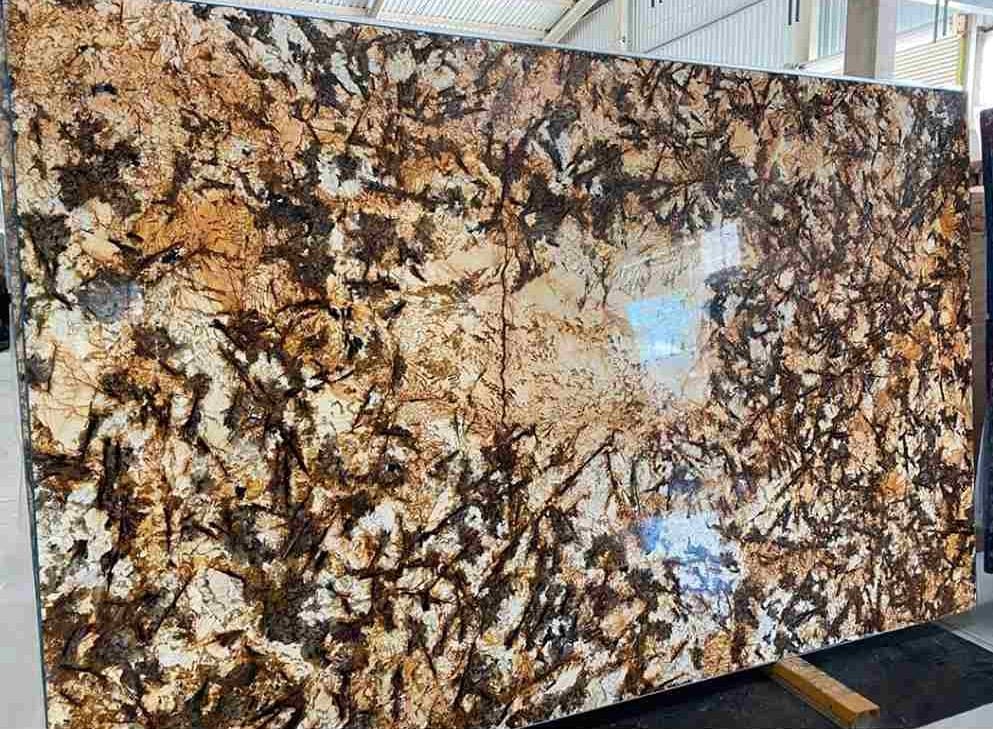 Sun Flower Granite Slab Hawaii Stone Imports