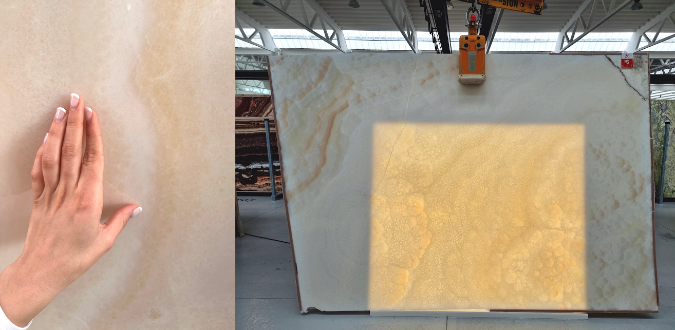 VANILLA Onyx Polished Slab