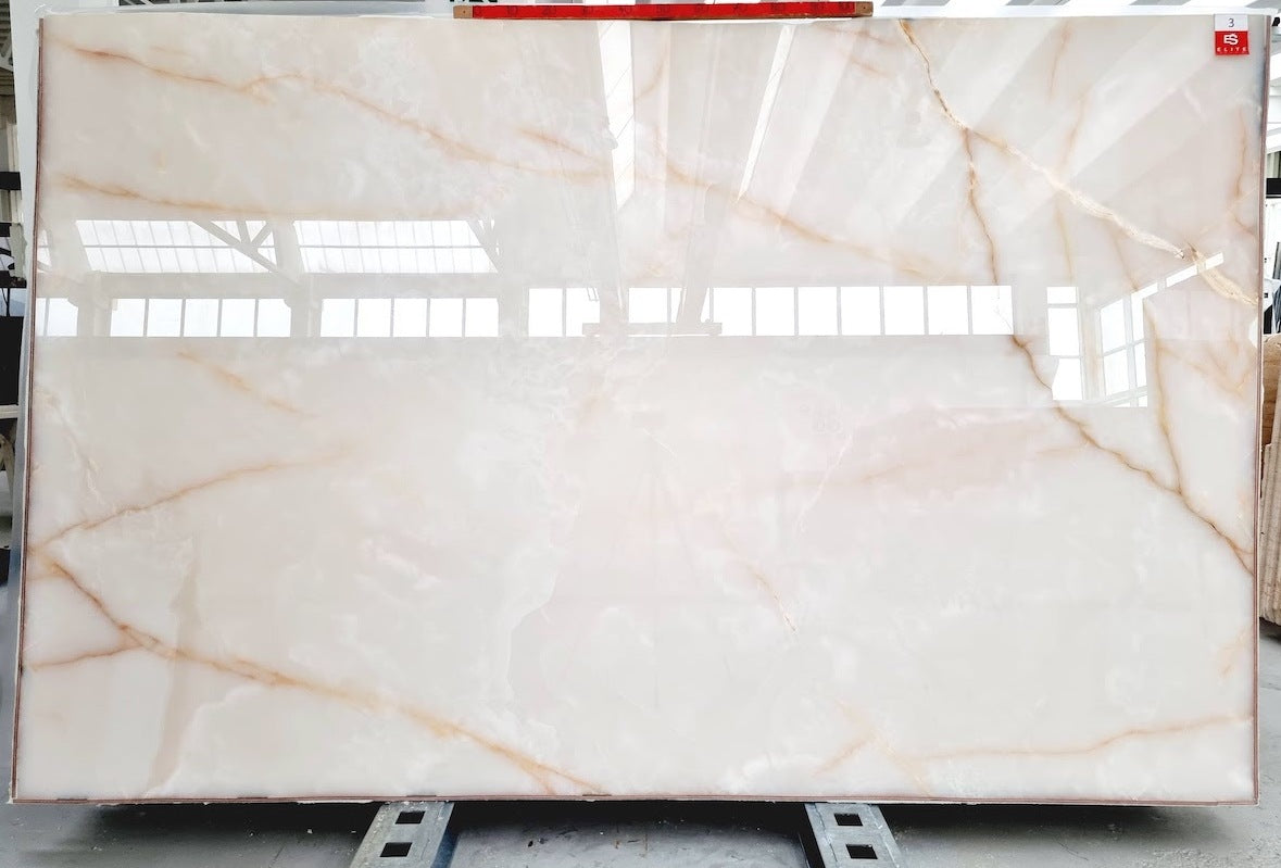 WHITE Onyx Polished Slab