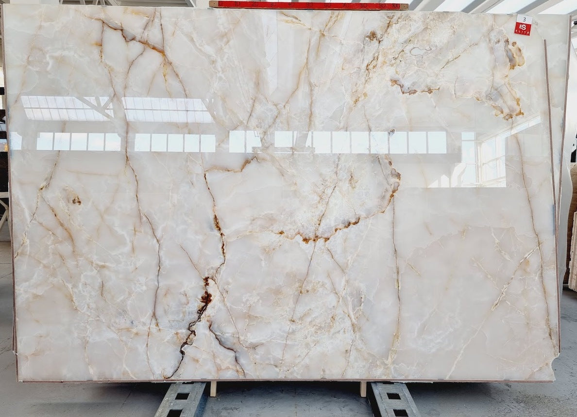 WHITE Onyx Polished Slab
