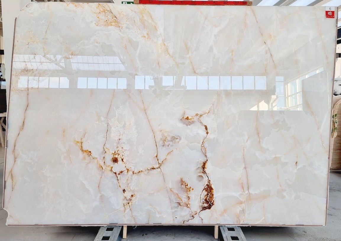 WHITE Onyx Polished Slab