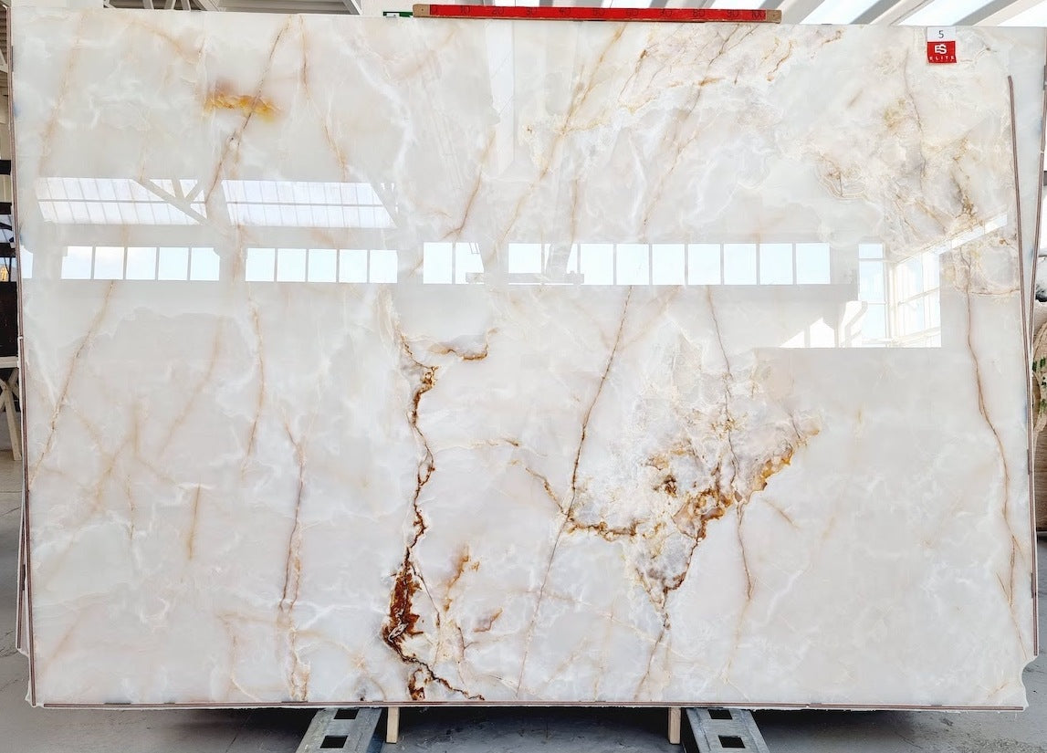 WHITE Onyx Polished Slab