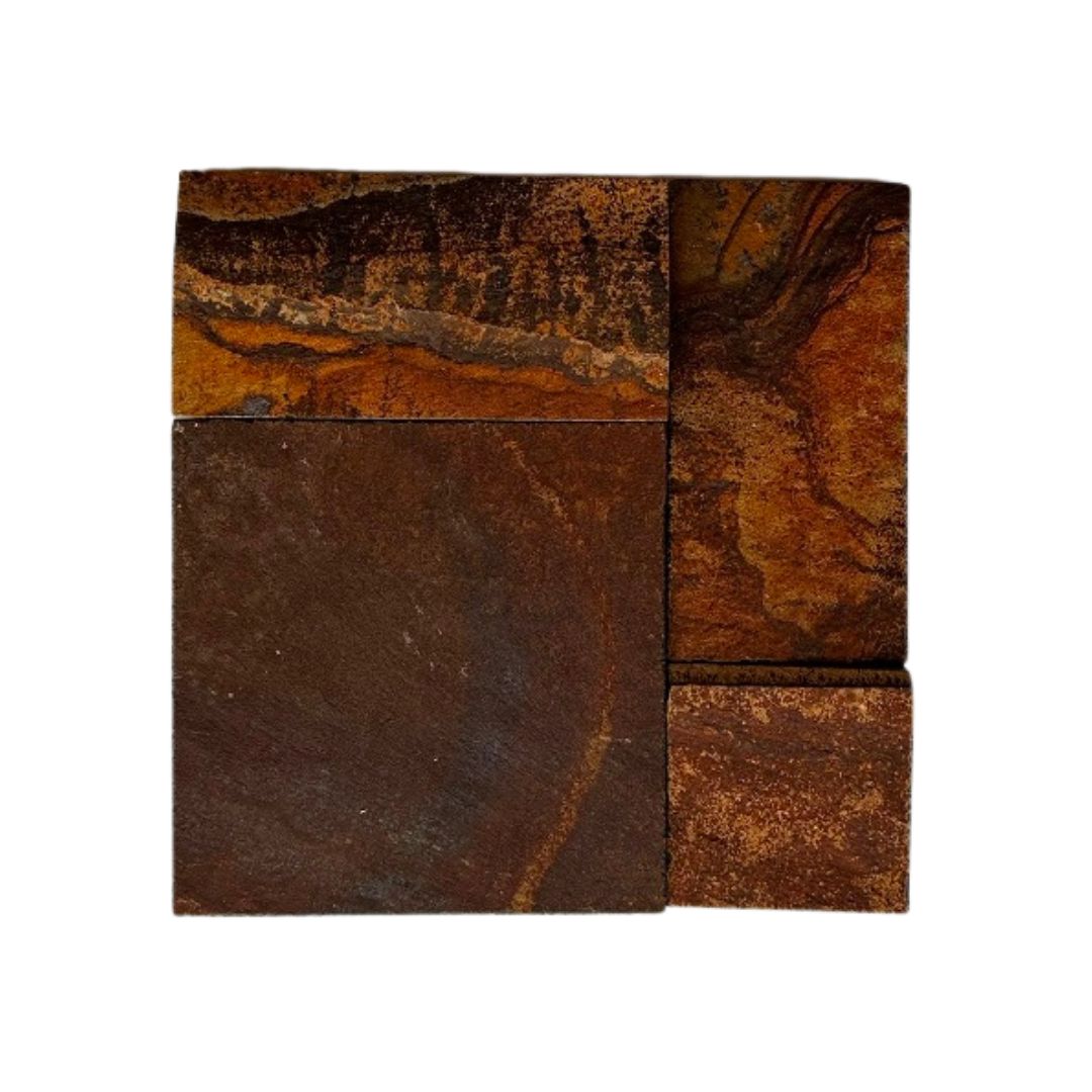 NAVARO MULTICOLOR Basalt Split-face rectangles & squares, stacked glued Ledger Wall Veneer