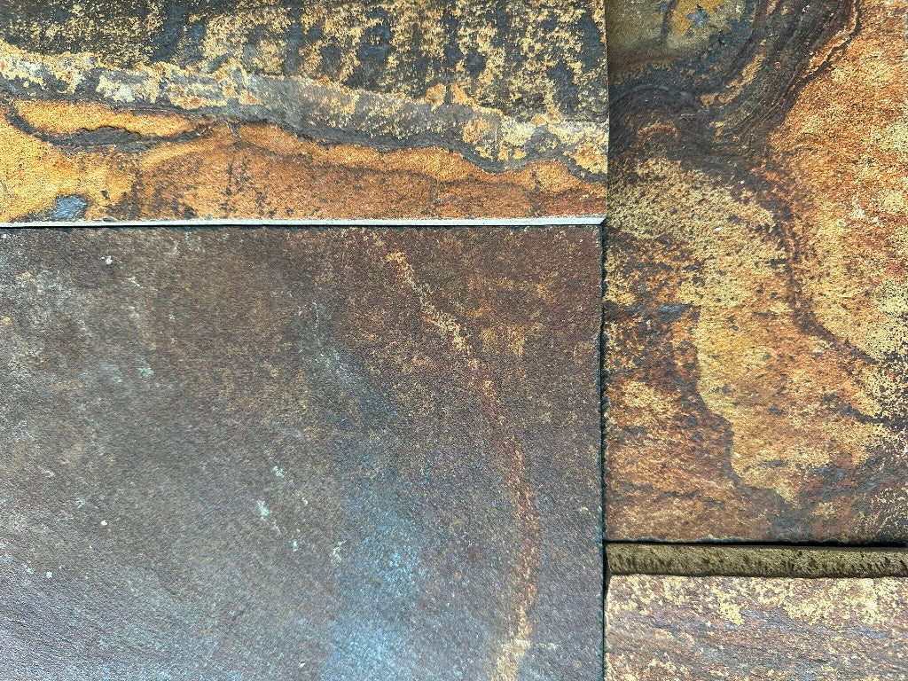 NAVARO MULTICOLOR Basalt Split-face rectangles & squares, stacked glued Wall Veneer