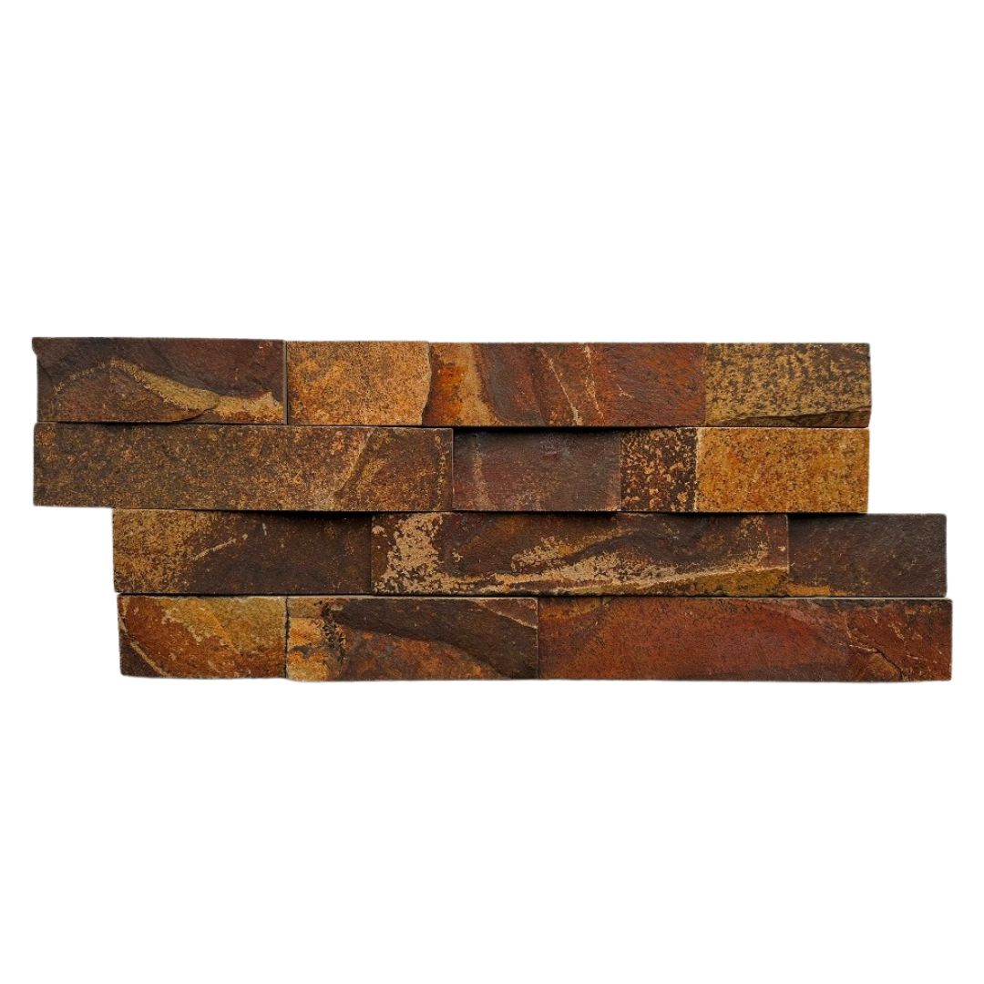 SIERRA MULTICOLOR Basalt Split-face various lenghts rectangles, stacked glued, interlocking Ledger Wall Veneer