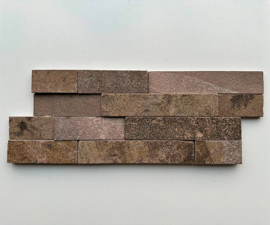 SIERRA VULCANO Basalt Split-face various lenghts rectangles, stacked glued, interlocking Wall Veneer
